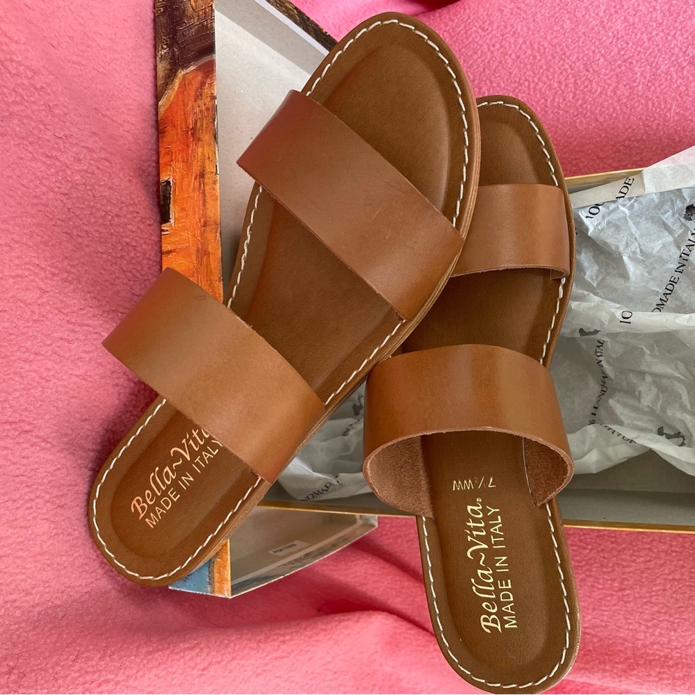 Bella-Vita beautiful summer sandals. Made in Italy. Genuine leather. NIB! 7.5 WW